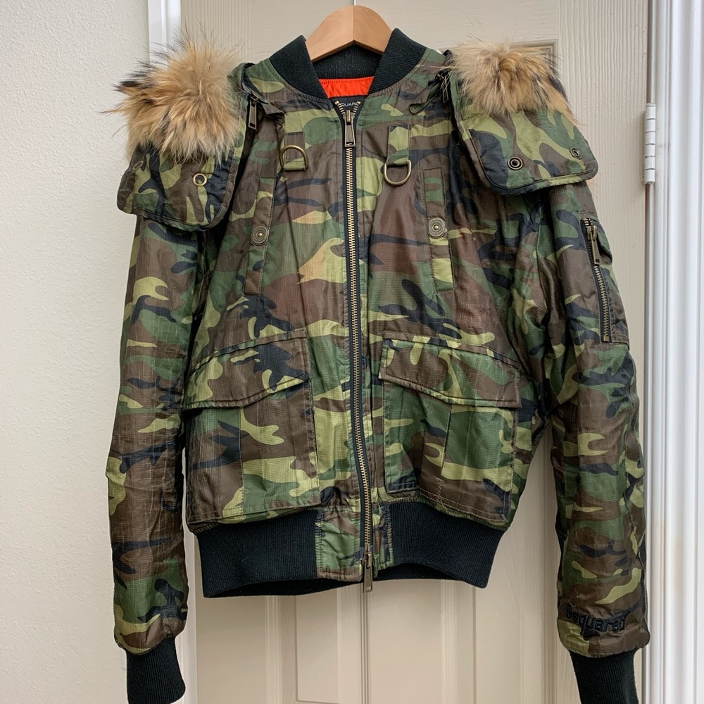 DSQUARED hooded bomber jacket for men EUR42/US M